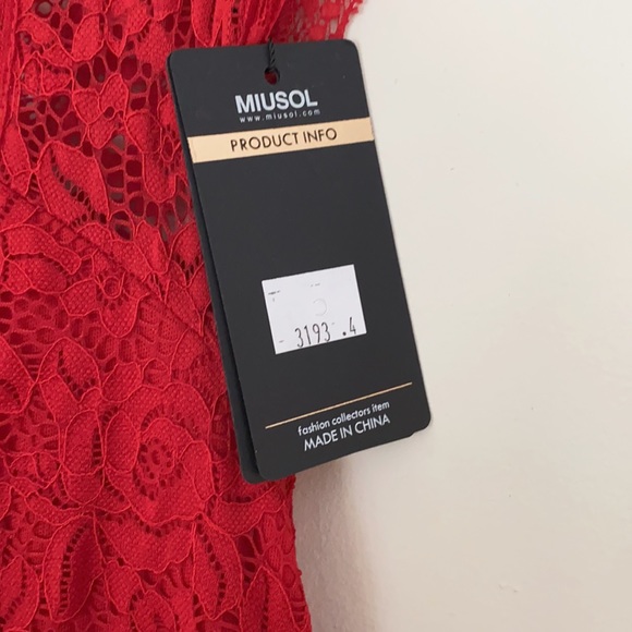 Miusol Floor Length Red Dress - Picture 3 of 7